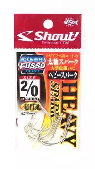 Shout 233-CH Spark Heavy Jigging одинарный крючок TC с прозрачным покрытием, размер 2/0 (4930)