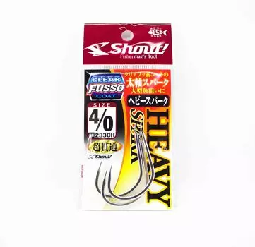 Shout 233-CH Spark Heavy Jigging Single Hook TC Clear Coat Размер 4/0 (4954)