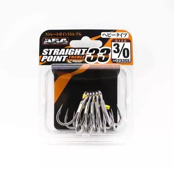 Shout 233-SS Тройной крючок с прямым острием, размер 3/0 (2874)