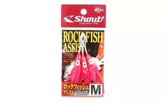 Shout 305-RP Rock Fish Squid Юбка Помощь Крючок Розовый Размер M ( 2/0 ) (1864)