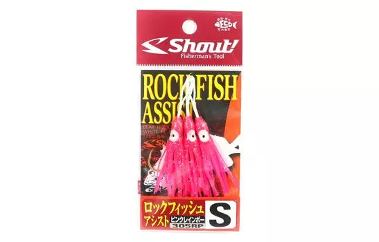 Shout 305-RP Rock Fish Squid Юбка Помощь Крючок Розовый Размер S ( 1/0 ) (1857)