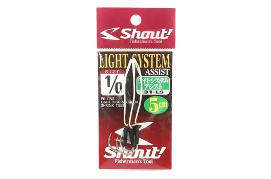 Shout 31-LS Light System Rigged Assist Hook 5 см Размер 1/0 (4707)