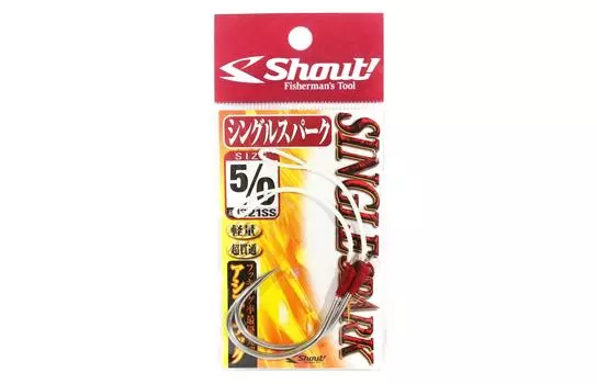 Shout 321-SS Одинарный вспомогательный крючок Spark Rigged, размер 5/0 (9549)