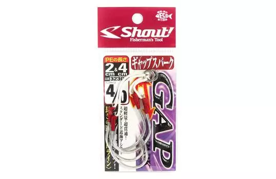 Shout 323-GS Gap Spark Twin Rigged Assist Крючок Размер 4/0 (3645)