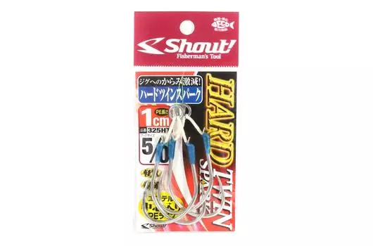 Shout 325-HT Жесткие вспомогательные крючки Twin Spark Rigged 1 см, размер 5/0 (0339)