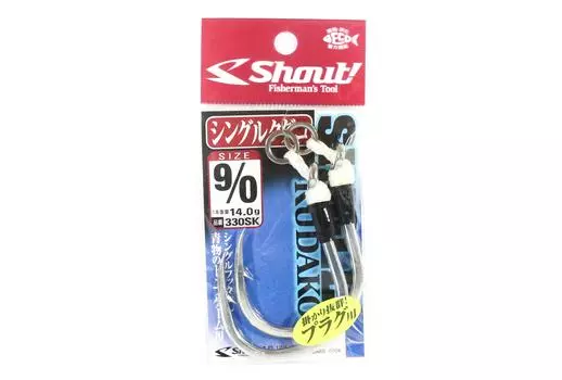 Shout 330-SK Одинарный крючок Kudako Silver Assist Rigged, размер 9/0 (4626)