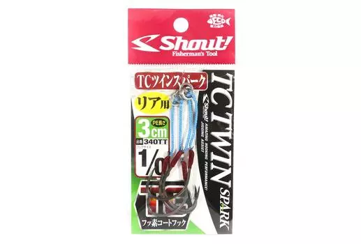 Shout 340-TT TC Двойные крючки для искрогасителя, 3 см, размер 1/0 (5449)