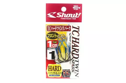 Shout 341-TH TC Жесткие двойные искрогасительные крючки 1 см, размер 1 (5500)