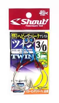 Shout 357-VT Heavy Spark Двойной вспомогательный крючок 3 см, размер 3/0 (6231)