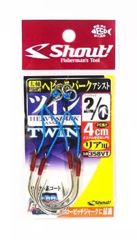 Shout 358-VT Heavy Spark Двойной вспомогательный крючок 4 см, размер 2/0 (6255)