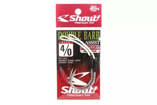 Shout 42-DA Крюк-помощник с двойной бородкой, размер 4/0 (5812)