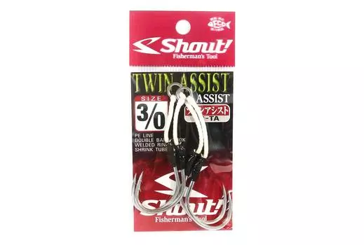 Shout 43-TA Twin Assist Крючки с двойным бородком, размер 3/0 (5850)