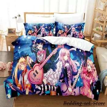 Show By Rock! Bedding Set Cartoon Anime three-piece set Adult Kid Bedroom Duvetcover Sets 3D Kawaii Cute Girls 70x133cm 2pcs