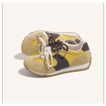 ~ Show small feet, retro color matching, thick-soled women s comfortable jogging, sports and leisure shoes are trendy 35