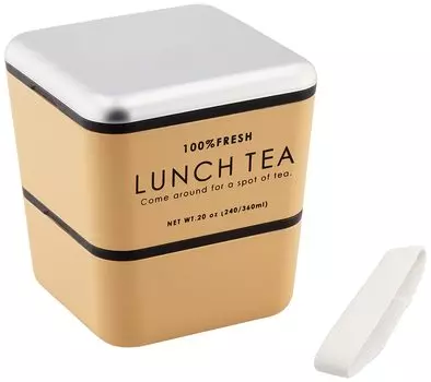 Showa Lunch Box LUNCH TEA Yellow Square Nest Lunch жёлтый