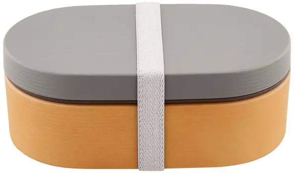 Showa Lunch Rice Wood Oval Charcoal Clean Сделано в Японии 4979545 Коробка, не прилипает, Зерно, Смола, Бенто, Серый, Покрытие, Можно использовать в микроволновой печи/мыть в посудомоечной машине, 600 мл,