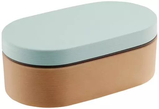 Showa Lunch Rice Wood Oval Clean Сделано в Японии 4979542 Коробка, не прилипает, Зерно, Смола, Бенто, Синий, Пальто, Можно использовать в микроволновой печи/мыть в посудомоечной машине, 600 мл, Для мужчин,