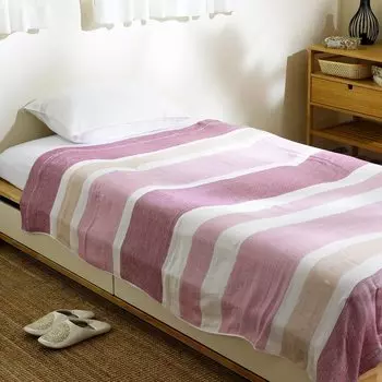 Showa Nishikawa Gauze Blanket Single Imabari Towel Brand Certified Summer All Season Blanket 140 x 190cm 700g Made in Japan Border 2230371310103 5-ply розовый