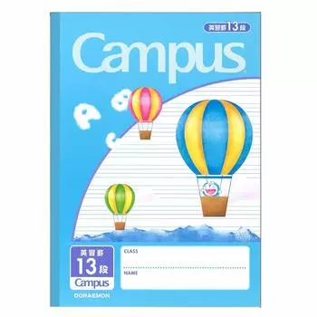 Showa Note Doraemon Campus Purpose B5 English Study 13 10 Book Blue Note, Size, Ruler, Tiers, Pack, DCC-F1310