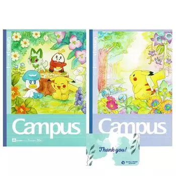 Showa Note Pocket One Scene Art Monster Campus Note A Ruled A Pattern B Pattern 2 Types Set RPJ Set KOKUYO Campus University Notebook 7mm x 30 Lines