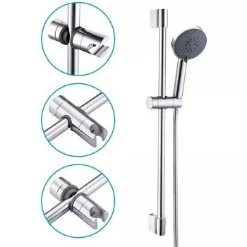 Shower Bracket Shower Rail Holder Adjustable 18~25mm ABS Chrome Shower Head Holder Bathroom Accessories Universal