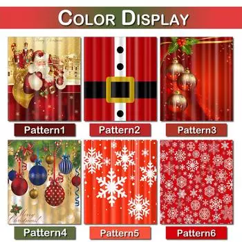 Shower Curtain Bathroom Curtains Christmas Printed Design Bath Curtains for Bathroom Decor with Hooks for Bathtub Decoration 180x180cm