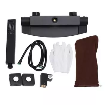 Shower Faucet Set Waterfall Bathtub Faucet Double Control Wall Mount Shower Tub Faucet Set With чёрный