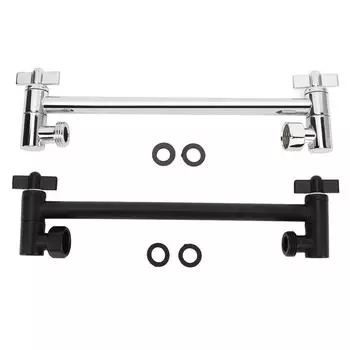 Shower Head Extension Arm Stainless Steel Adjustable Leakage Proof Shower Head Extender Bar for Home Electroplating
