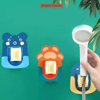 Держатель для душа, мультяшная версия разбрызгивающей головки, подвесное сиденье, без перфорации, фиксированное сиденье, регулируемая душевая лейка, основание сиденья для душа Cat Claw