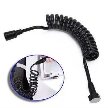 Душевой шланг Гибкий душевой шланг для ванной комнаты Взрывозащищенная черная внутренняя трубка для систем высокого давления воды Телефонная линия 2m hose