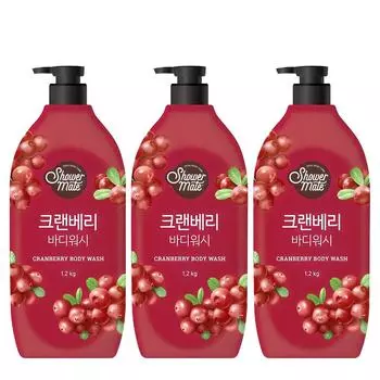 Shower Mate Body Wash Cranberry, 1.2kg, 3 units