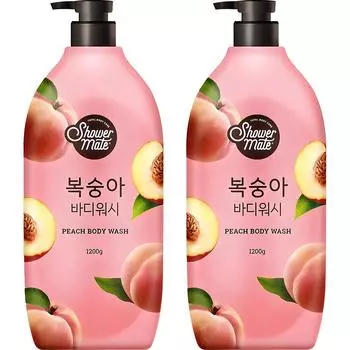 Shower Mate Peach Body Wash Fruit Scent, 1.2kg, 2 units