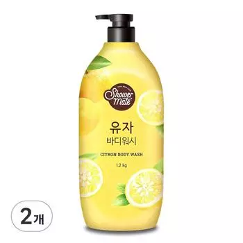 Shower Mate Yuja Body Wash, 1.2kg, 2 units