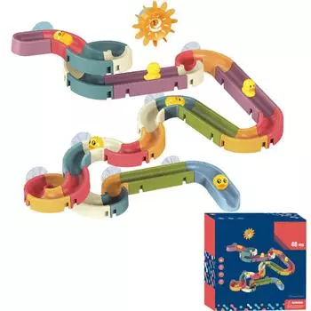 Shower Track Toy Cute Duckling Baby Bath Track Slide Toys Educational Bathroom Assemble Children