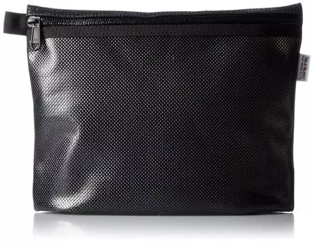 Shower waterproof pouch free can be stood PVC waterproof zipper 19 cm kg Black [Solo Tourist] pouch, Waterproof, standing, up, material, 0.08