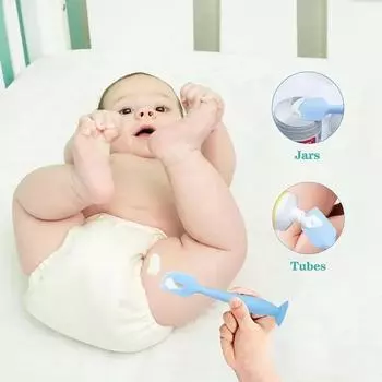 Шпатель для крема под подгузник, без бисфенола А, аппликатор для крема под подгузник, мягкий и гибкий аппликатор для крема от опрелостей, шпатель для ягодиц для малышей