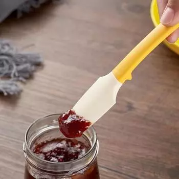 Шпатель для масла, легко чистящийся, многоразовый, двусторонний радиан, полезный скребок для крема для рук с кронштейном, кухонный гаджет