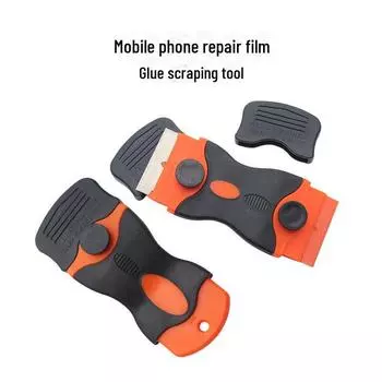 Шпатель для удаления царапин: Инструмент для очистки автомобильной пленки и удаления клея, одинарная и двойная головка 1 plastic double-sided blade