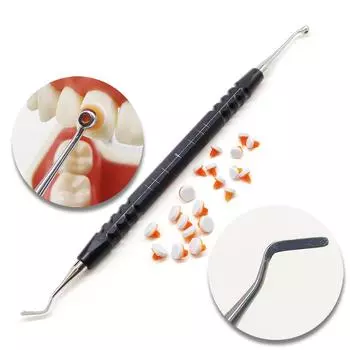 Шпатель для заполнения композитной смолой стоматологический Подушечки для лепки Ручка для смешивания Подушечки из пеноматериала L/S Набор инструментов для моделирования Ассортимент инструментов 1 piece Handle
