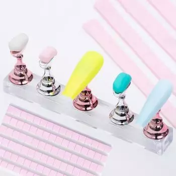 Шпатлевка для крепления ногтей, гибкая, многоцелевая, не оставляет следов, нераздражающая клейкая липкая лента для начинающих розовый