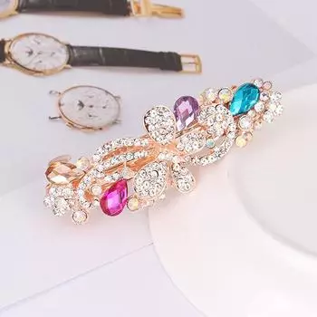 Шпилька для волос красочные свадебные украшения заколка для женщин дамы блестящий зажим для волос 9 * 3cm