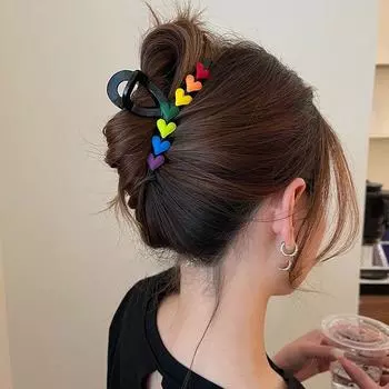 Шпилька для волос на спине, ложка для мозга, летняя милая застежка, большой зажим в виде акулы, головной убор 1#