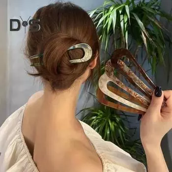 Шпилька для волос уксусная кислота легкая U-образная шпилька для школы, работы, путешествий, вилка для волос для женщин, аксессуар для волос бежевый
