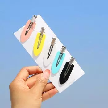 Шпилька ярких цветов для девочек, заколка для волос без складок, заколки для волос, милые аксессуары для волос в форме капли воды белый