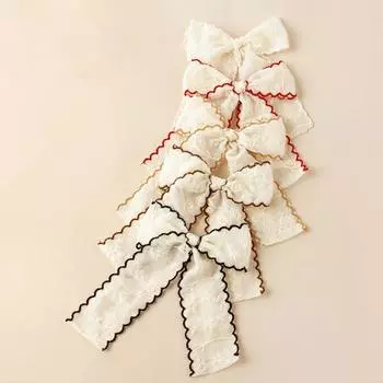 Шпильки для девочек, белые кружевные банты, заколки для волос, милые заколки для волос, школьные милые головные уборы для девочек, принцесс, детские аксессуары для волос жёлтый