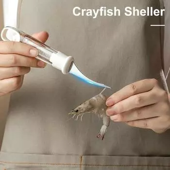 Овощечистка для креветок, очиститель для раков, инструмент для очистки раков, лезвие из нержавеющей стали, компактный дизайн, эффективное устройство для очистки креветок, кухонный гаджет для зелёный