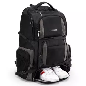 [shrradoo] Рюкзак для альпинизма, большой емкости 65 л, легкий, водонепроницаемый, расширяемый, походный, кемпинговый, сумка для отдыха на природе, деловой
