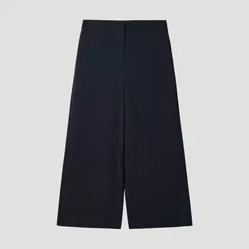 [shs Miss] Back Banding Wide Crop Pants Swwslp22100 Dn DARK NAVY/55