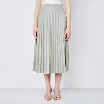 [shs Miss] Basic Banding Pleated Skirt Sawsko12010 beige/55