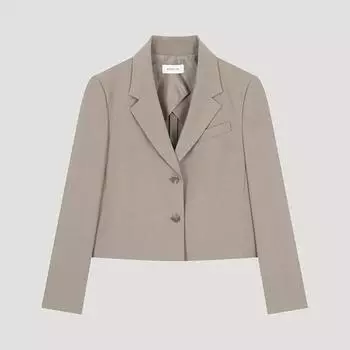 Shs Miss Basic Crop Set Up Jacket Swsjko21040 Lw light brown/55